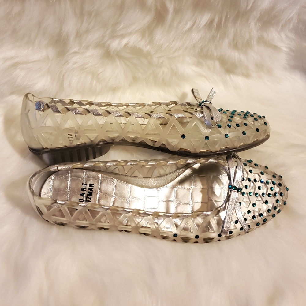 Stuart Weitzman Clear Jelly Ballet Flats